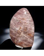 Menhir Quartz rose avec inclusions de mica 4341g