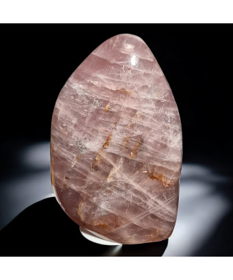 Menhir Quartz rose avec inclusions de mica 4341g