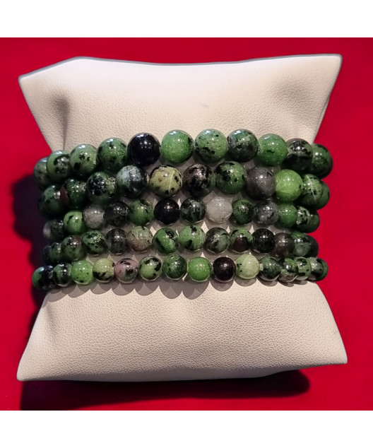 Bracelet Rubis Zoïsite Pierres Rondes (s)