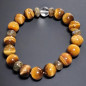 Bracelet Œil de tigre Cristal de roche & Labradorite Pierre rondes 10mm
