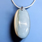 Pendentif Opale bleue sur cordon réglable