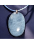 Pendentif Opale bleue sur cordon réglable