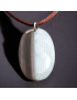Pendentif Opale grise sur cordon réglable