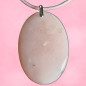 Pendentif Opale rose sur cordon réglable