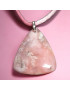 Pendentif Opale rose sur cordon réglable