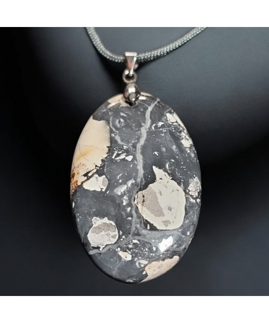 Pendentif Jaspe Maligano sur cordon réglable