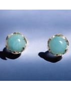 Boucles Larimar rondes Argent 925