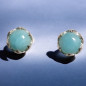 Boucles Larimar rondes Argent 925