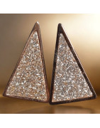 Boucles Strass Triangles dorés