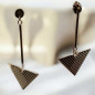 Boucles Acier inox Triangles dorés