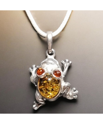 Pendentif Ambre Grenouille...