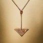 Collier Acier Triangle doré