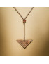 Collier Acier Triangle doré