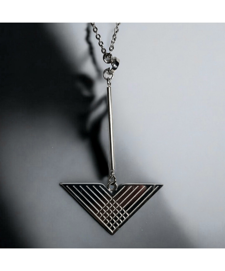 Collier Acier Triangle