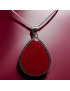 Pendentif Corail gorgone Ethnique ovale avec chaîne Argent 925