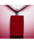 Pendentif Corail gorgone Ethnique Rectangulaire avec chaîne Argent 925