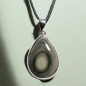 Pendentif Obsidienne Œil d'argent Argent 925 sur cordon