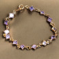 Bracelet Améthyste Plaqué or