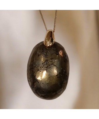 Pendentif Pyrite sur chaîne...