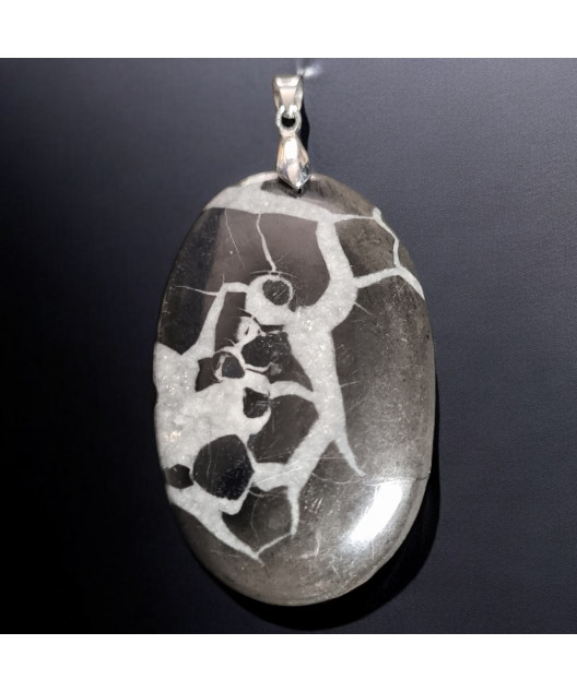 Pendentif Obsidienne spider ovale