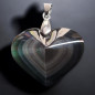 Pendentif Obsidienne Œil céleste Cœur