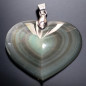 Pendentif Obsidienne Œil céleste Cœur