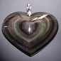 Pendentif Obsidienne Œil céleste Cœur