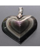 Pendentif Obsidienne Œil céleste Cœur