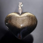 Pendentif Obsidienne dorée Cœur