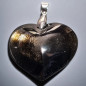 Pendentif Obsidienne dorée Cœur