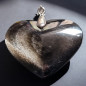 Pendentif Obsidienne argentée Cœur