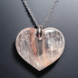 Pendentif Quartz Hématoïde Cœur sur chaîne