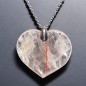 Pendentif Quartz Hématoïde Cœur sur chaîne