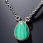 Pendentif Malachite avec chaîne acier inox