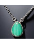 Pendentif Malachite avec chaîne acier inox