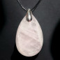 Pendentif Quartz rose avec bélière avec cordon