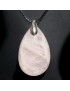 Pendentif Quartz rose avec bélière avec cordon