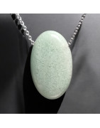 Pendentif Aventurine verte avec chaîne