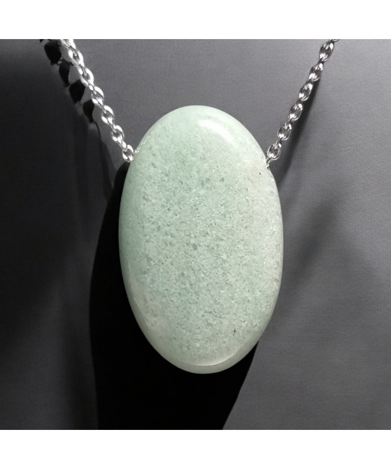 Pendentif Aventurine verte avec chaîne