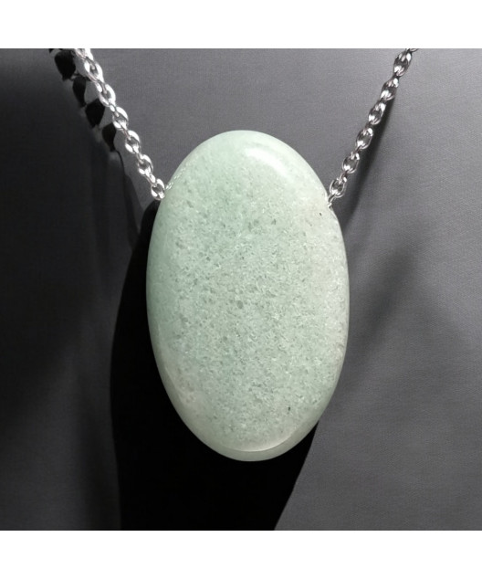 Pendentif Aventurine verte avec chaîne