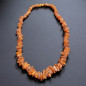 Collier Ambre baltique light Cognac Baroque avec fermoir sécurisé