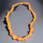 Collier Ambre baltique light Cognac Baroque avec fermoir sécurisé