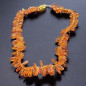 Collier Ambre baltique Cognac Baroque avec fermoir sécurisé