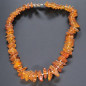 Collier Ambre baltique Cognac Baroque avec fermoir