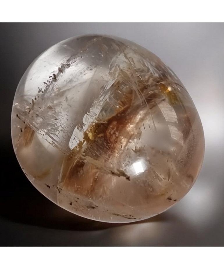 Galet Quartz Hématoïte 80g