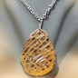 Pendentif Citrine sur chaîne acier inox
