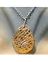 Pendentif Citrine sur chaîne acier inox
