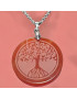 Pendentif Opale de feu Arbre de vie avec chaine