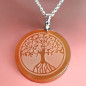 Pendentif Opale de feu Arbre de vie avec chaine