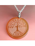 Pendentif Opale de feu Arbre de vie avec chaine